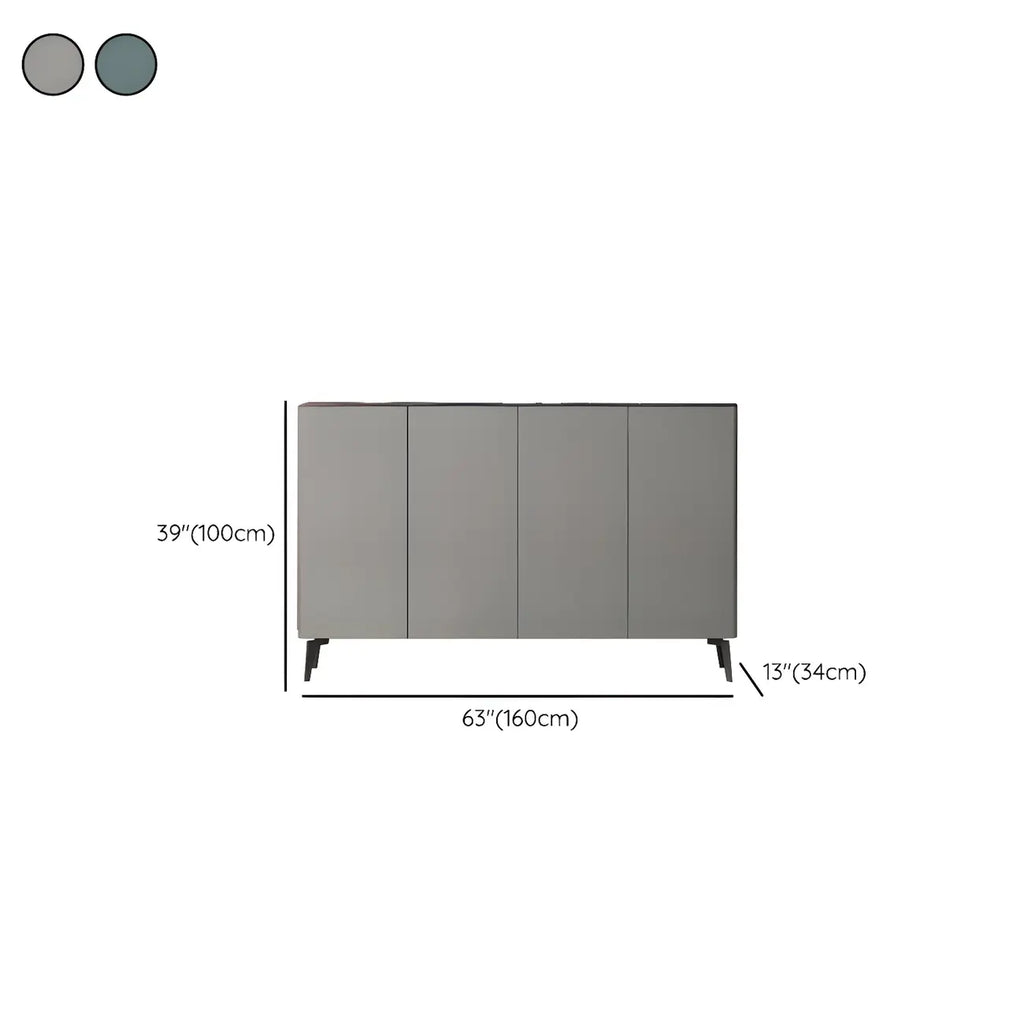 Gloss Green Wood Shoe Storage Cabinet for Entryway