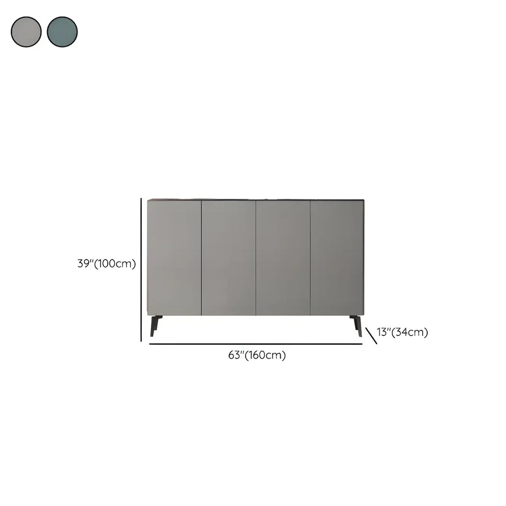 Gloss Green Wood Shoe Storage Cabinet for Entryway