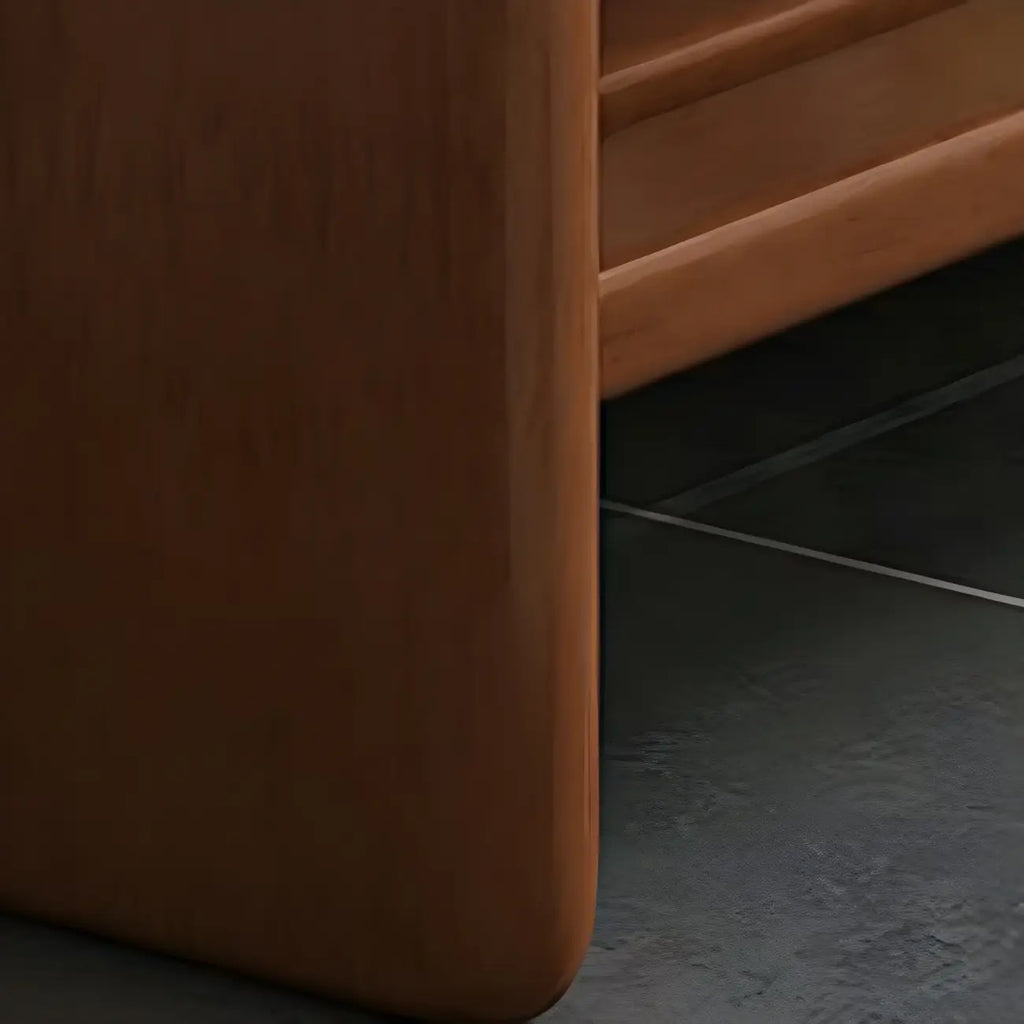 Entryway Natural Wood Shoe Storage Bench with Cushion