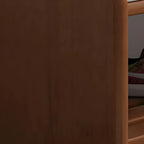 Entryway Natural Wood Shoe Storage Bench with Cushion