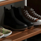 Entryway Natural Wood Shoe Storage Bench with Cushion