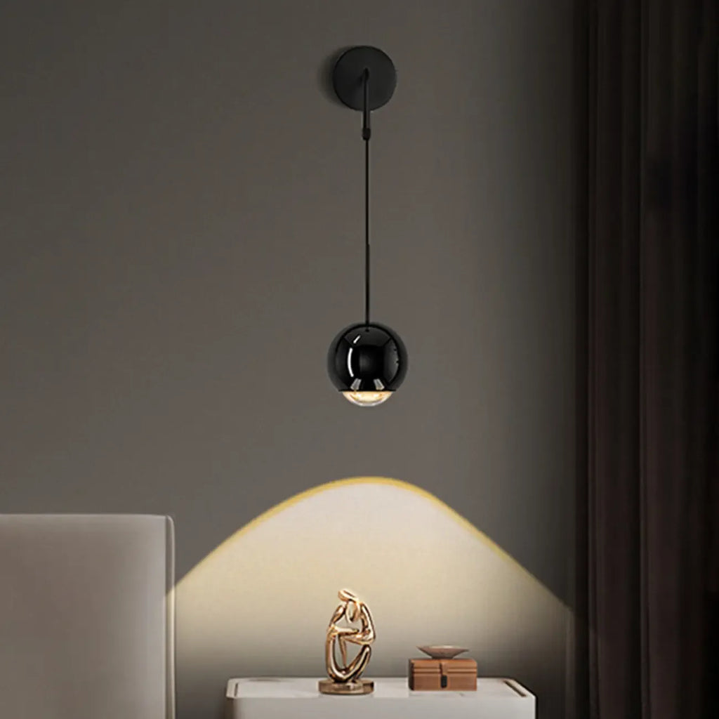 Adjustable Stylish Bedside Globe LED Wall Sconce in Dimmable