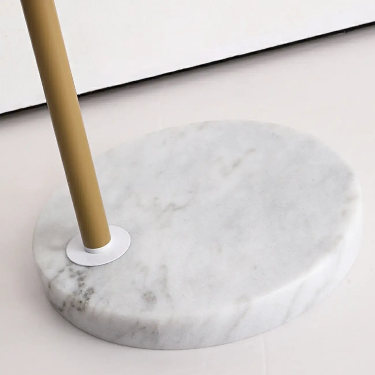 Plug In Khaki Arc Floor Lamp with Fabric Shade for Living Room