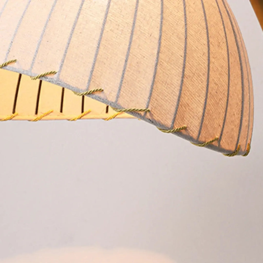 Plug In Khaki Arc Floor Lamp with Fabric Shade for Living Room