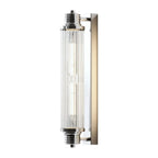 Chrome Glass Cylinder Vertical Wall Sconce