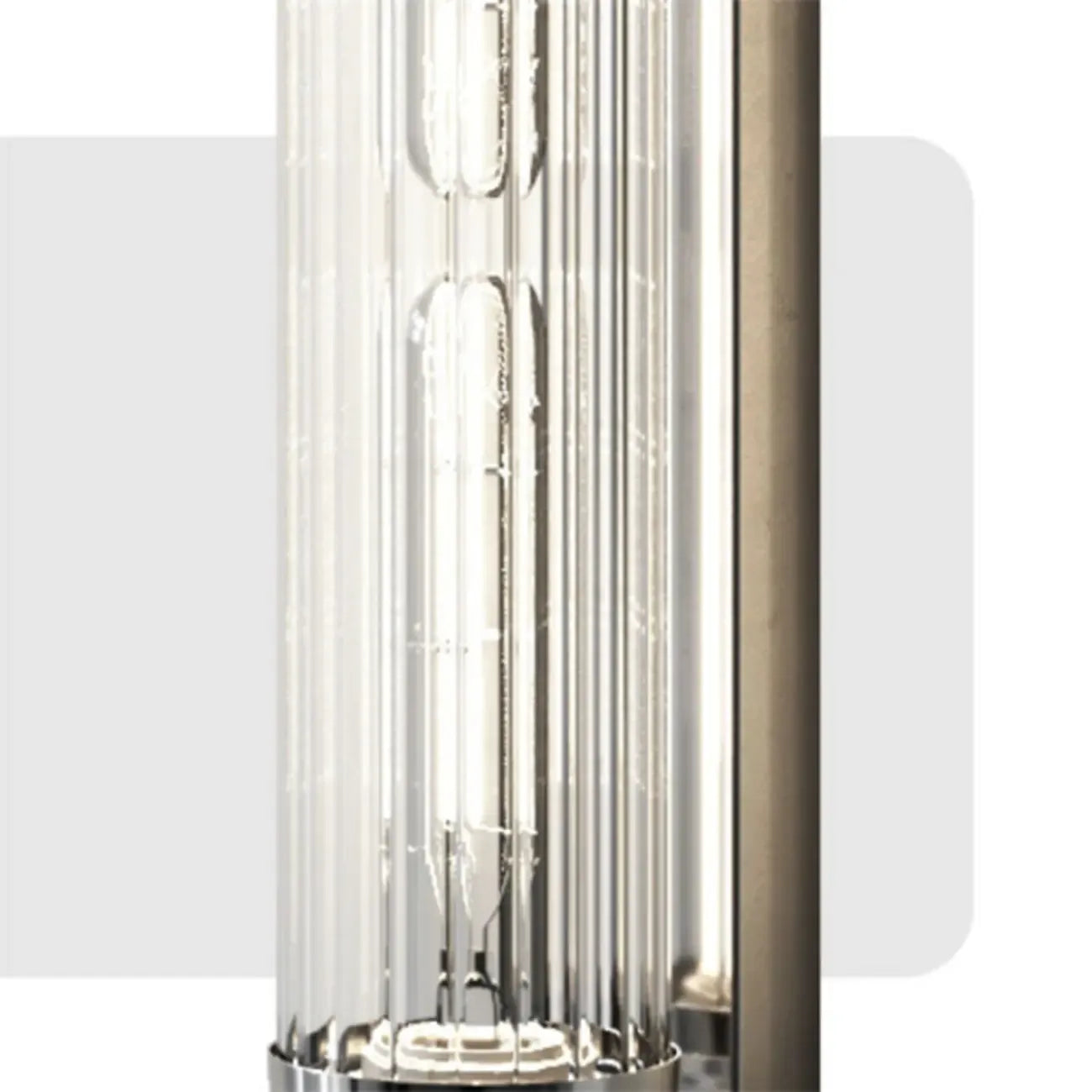 Chrome Glass Cylinder Vertical Wall Sconce