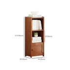 Geometric Multi-Layer Brown Wooden Storage Corner Cabinet