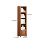 Geometric Multi-Layer Brown Wooden Storage Corner Cabinet