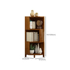 Geometric Multi-Layer Brown Wooden Storage Corner Cabinet