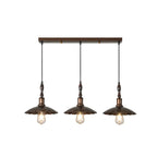 Modern Rustic Brown Adjustable Island Pendant Light for Kitchen