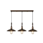 Modern Rustic Brown Adjustable Island Pendant Light for Kitchen
