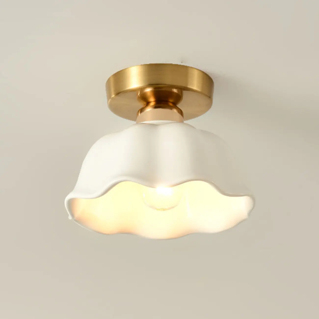 Modern Hallway Metal Rhombus Semi Flush Ceiling Light