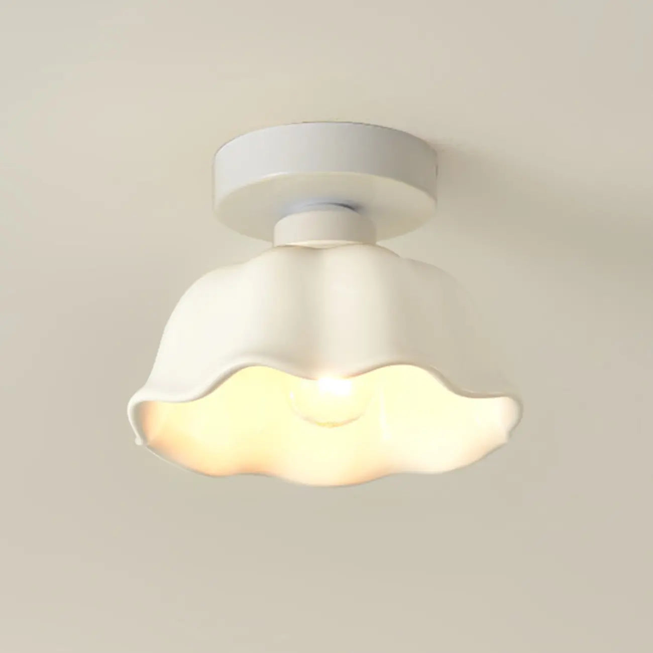 Modern Hallway Metal Rhombus Semi Flush Ceiling Light