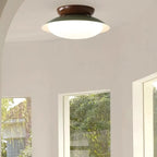 Simplistic Dimmable LED Metal Dome Semi Flush Ceiling Light