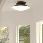 Simplistic Dimmable LED Metal Dome Semi Flush Ceiling Light