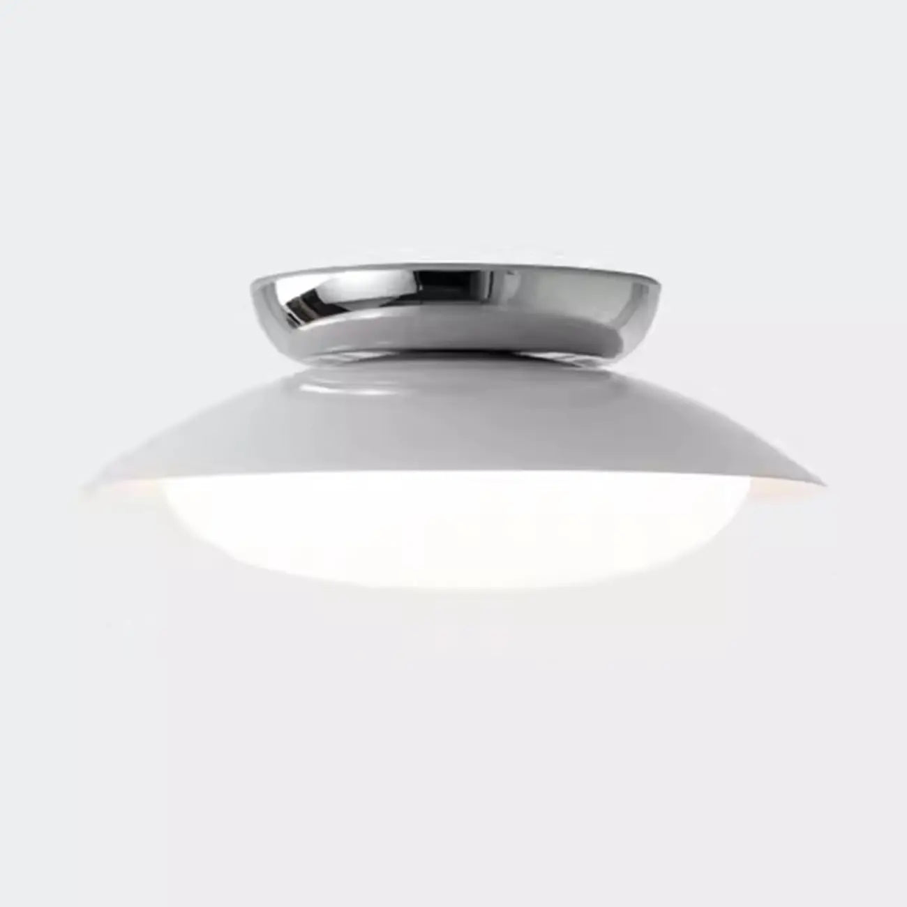 Simplistic Dimmable LED Metal Dome Semi Flush Ceiling Light