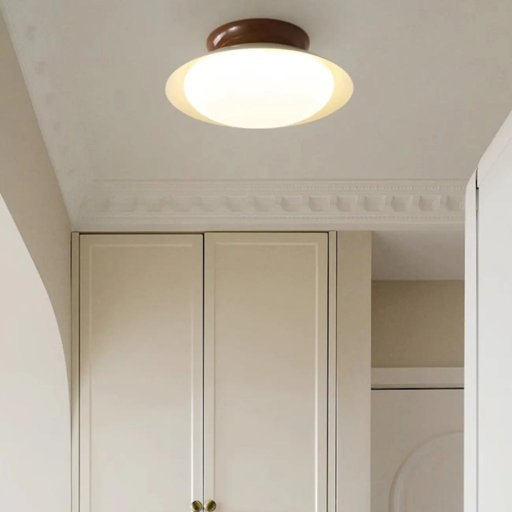 Simplistic Dimmable LED Metal Dome Semi Flush Ceiling Light