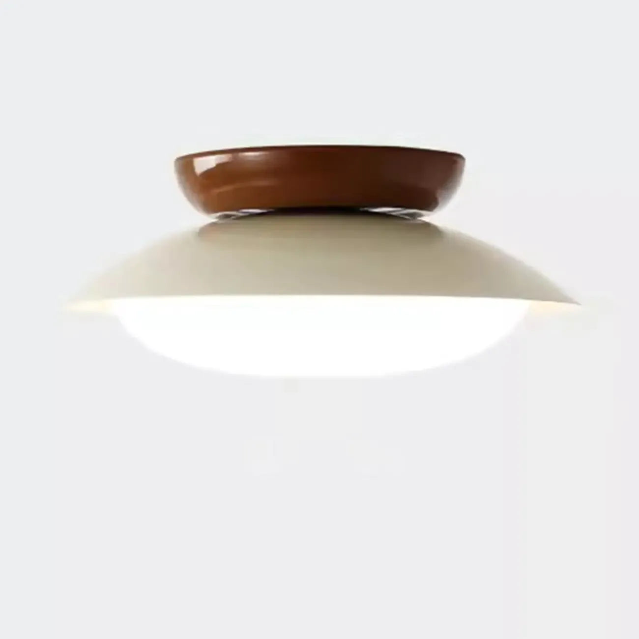 Simplistic Dimmable LED Metal Dome Semi Flush Ceiling Light
