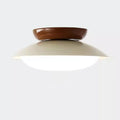 Simplistic Dimmable LED Metal Dome Semi Flush Ceiling Light