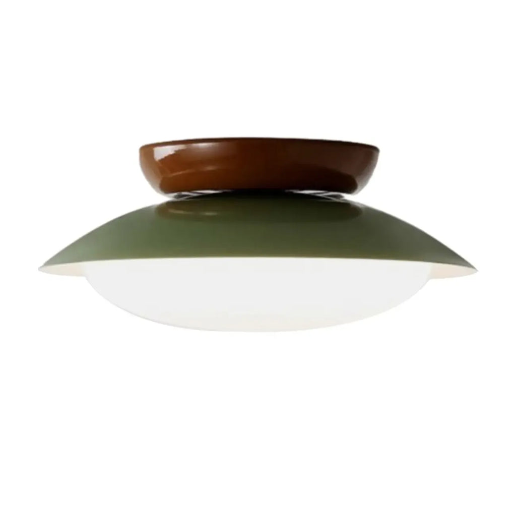 Simplistic Dimmable LED Metal Dome Semi Flush Ceiling Light