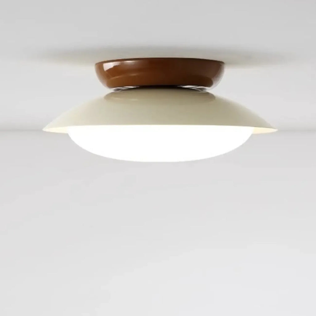 Simplistic Dimmable LED Metal Dome Semi Flush Ceiling Light