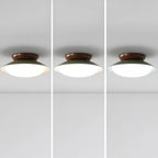 Simplistic Dimmable LED Metal Dome Semi Flush Ceiling Light