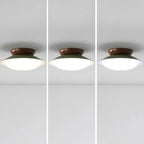 Simplistic Dimmable LED Metal Dome Semi Flush Ceiling Light