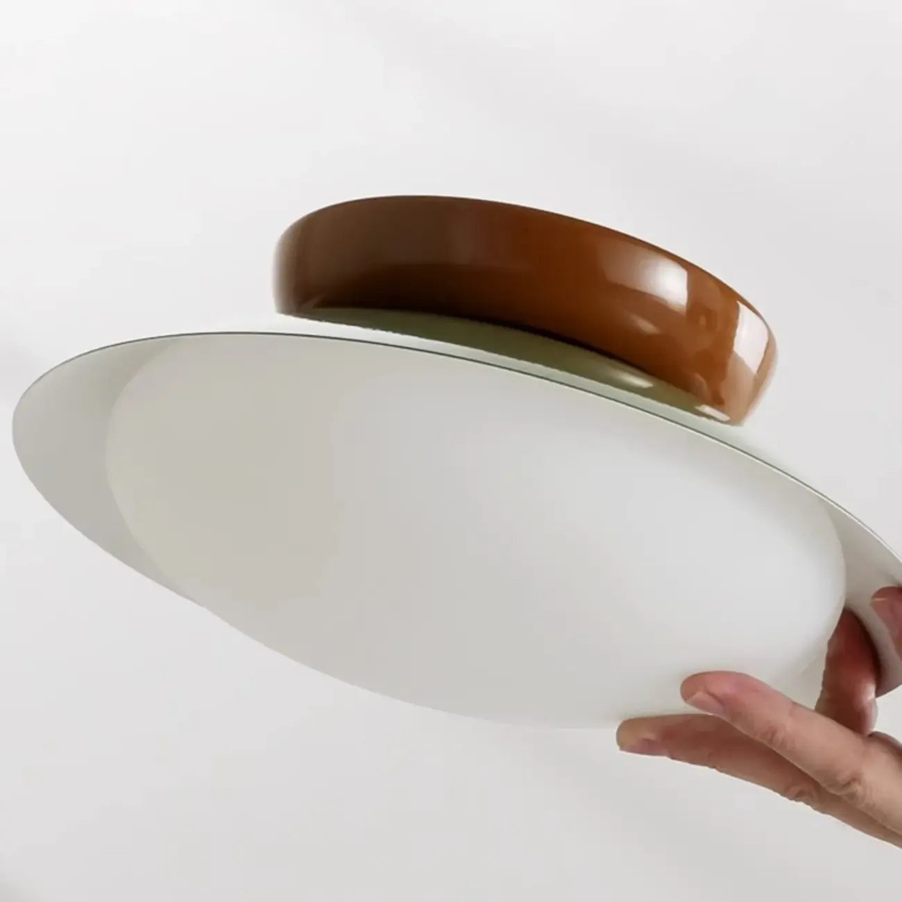 Simplistic Dimmable LED Metal Dome Semi Flush Ceiling Light