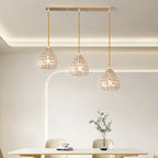 3-Light Modern Chrome Crystal Island Pendant Light for Kitchen