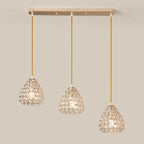 3-Light Modern Chrome Crystal Island Pendant Light for Kitchen