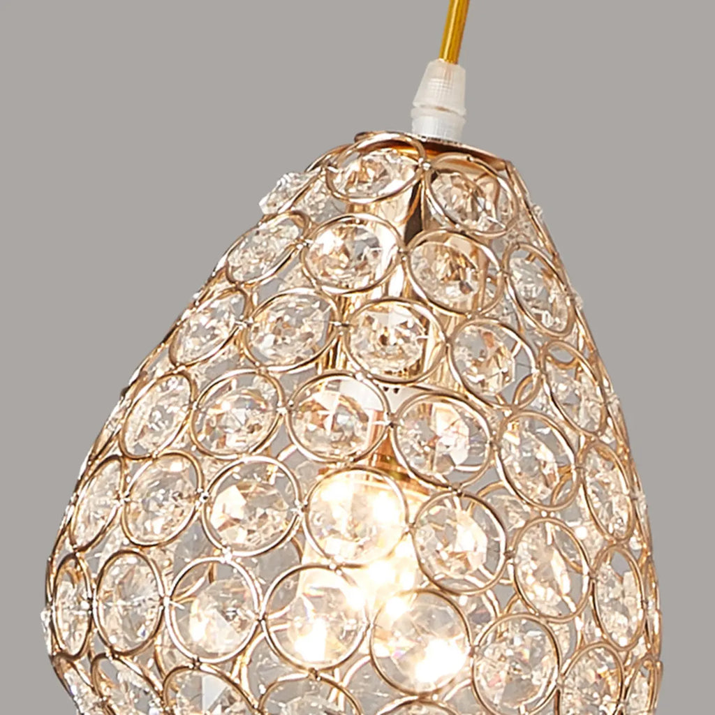 3-Light Modern Chrome Crystal Island Pendant Light for Kitchen