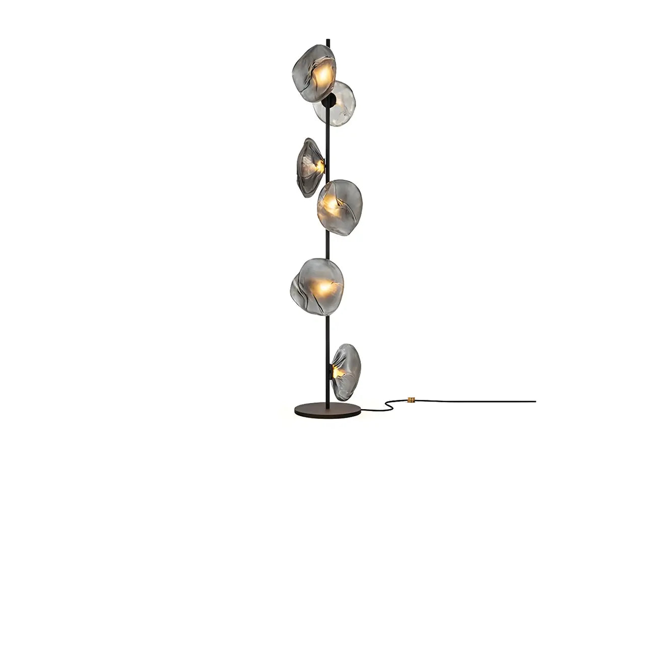 Modern Prismatic Glass LED Floor Lamp Plug-In for Living Room