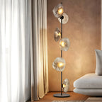 Modern Prismatic Glass LED Floor Lamp Plug-In for Living Room