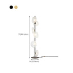 Modern Prismatic Glass LED Floor Lamp Plug-In for Living Room