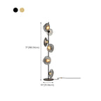 Modern Prismatic Glass LED Floor Lamp Plug-In for Living Room