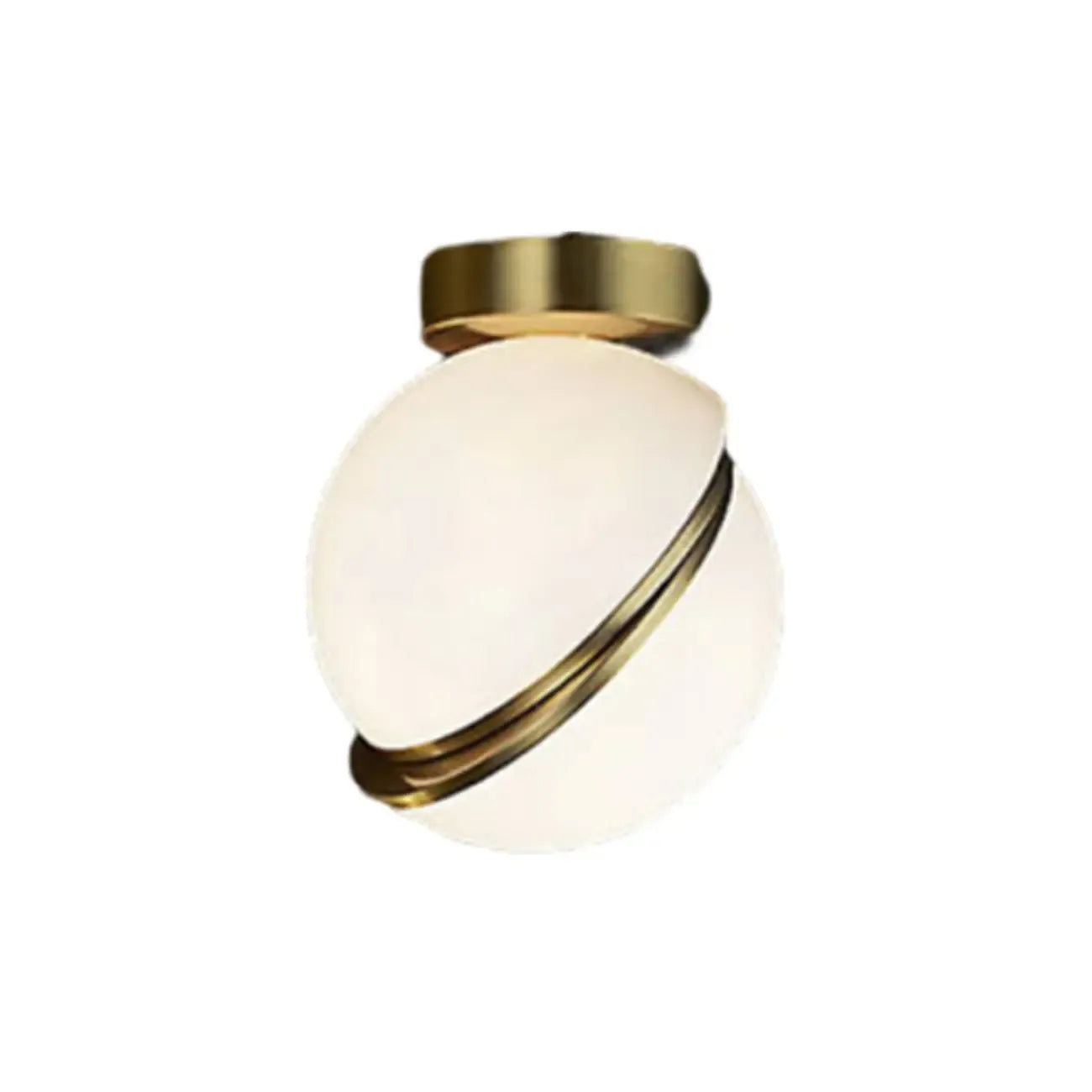 Mini Size Stylish Sphere Gold Semi Flush Ceiling Light