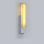 Modern White Stone Metal Wall Sconce Warm Light LED