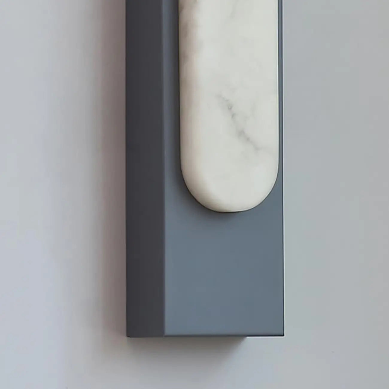 Modern White Stone Metal Wall Sconce Warm Light LED