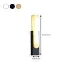 Modern White Stone Metal Wall Sconce Warm Light LED