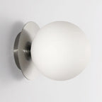 Modern Frosted Glass White Globe Round Wall Sconce