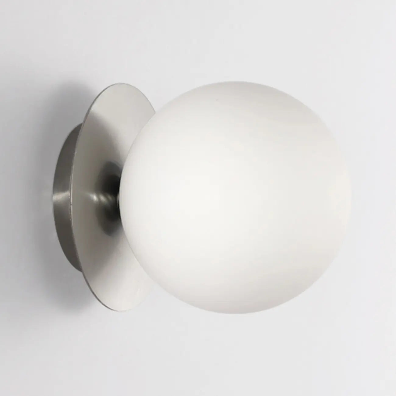 Modern Frosted Glass White Globe Round Wall Sconce