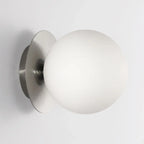Modern Frosted Glass White Globe Round Wall Sconce