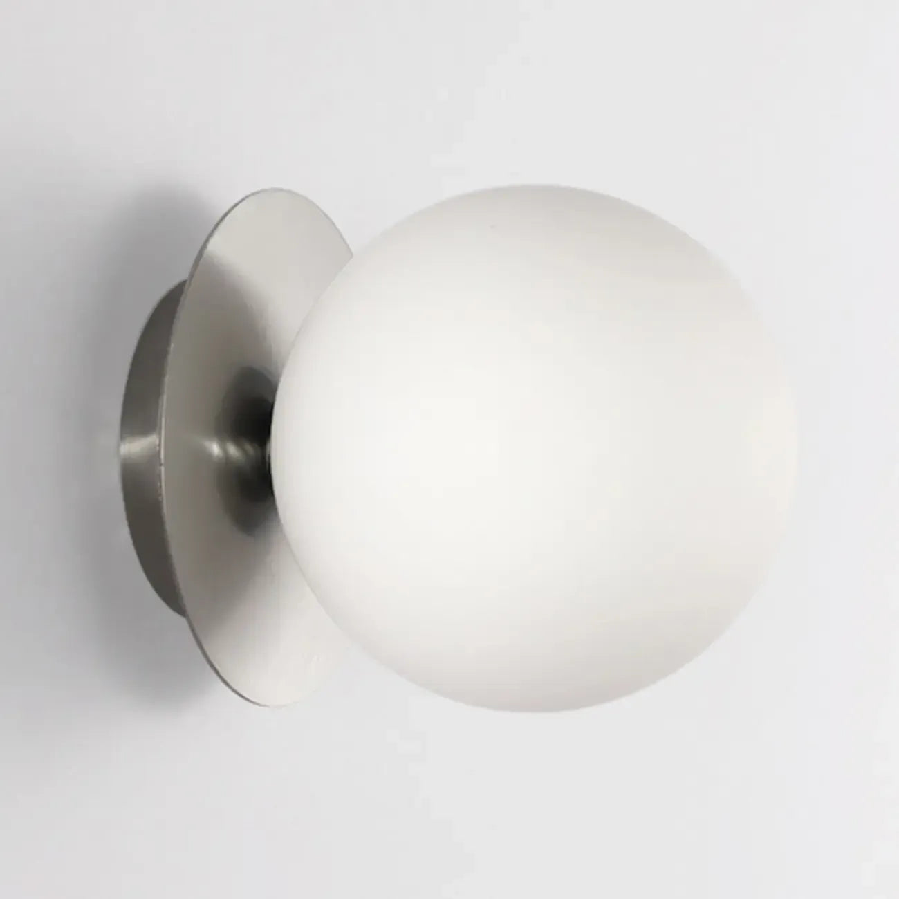 Modern Frosted Glass White Globe Round Wall Sconce