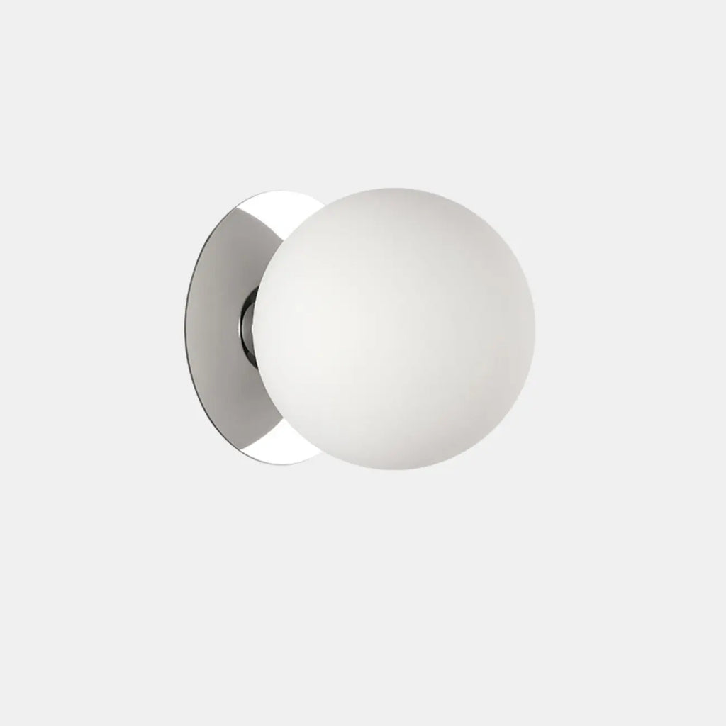 Modern Frosted Glass White Globe Round Wall Sconce