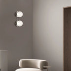 Modern Frosted Glass White Globe Round Wall Sconce