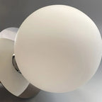 Modern Frosted Glass White Globe Round Wall Sconce