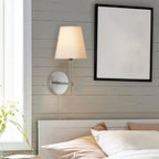 Contemporary Simplicity Metal Fabric Wall Sconce