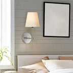 Contemporary Simplicity Metal Fabric Wall Sconce