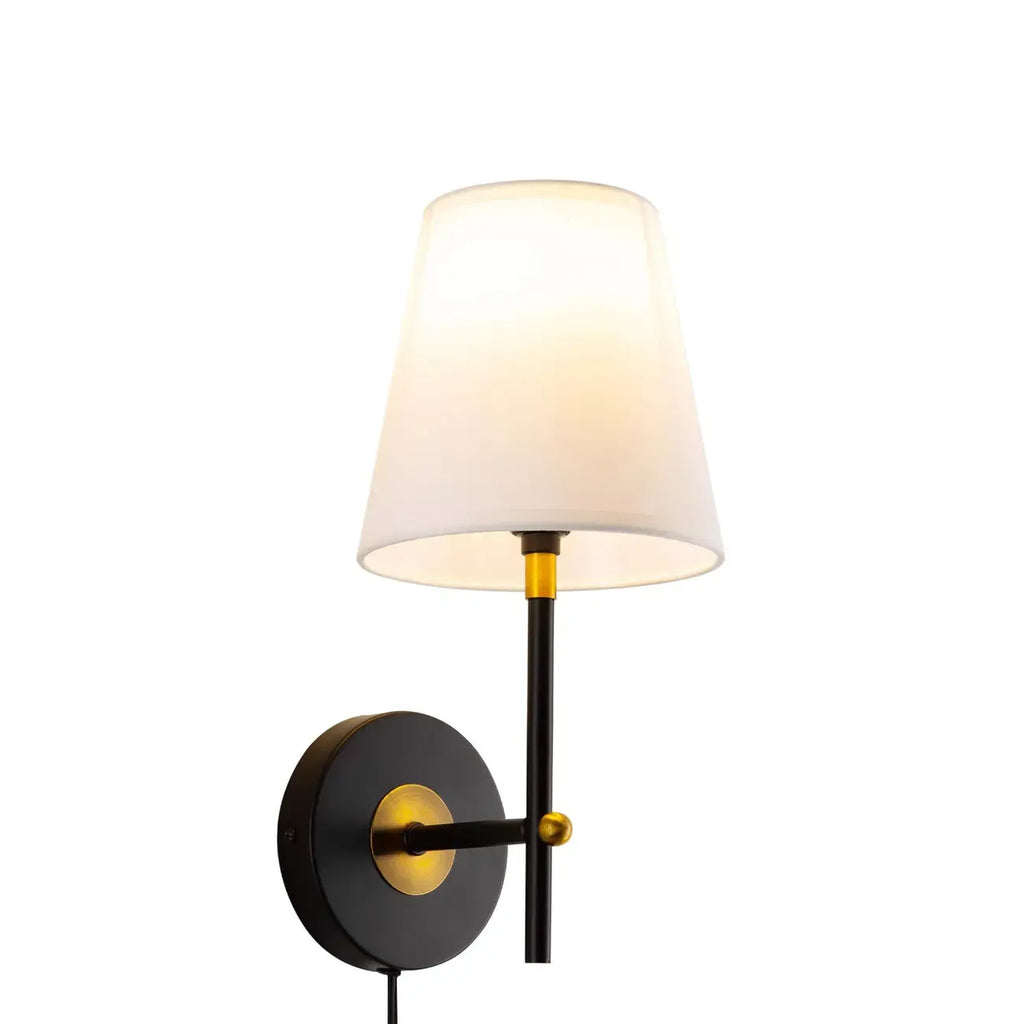 Contemporary Simplicity Metal Fabric Wall Sconce