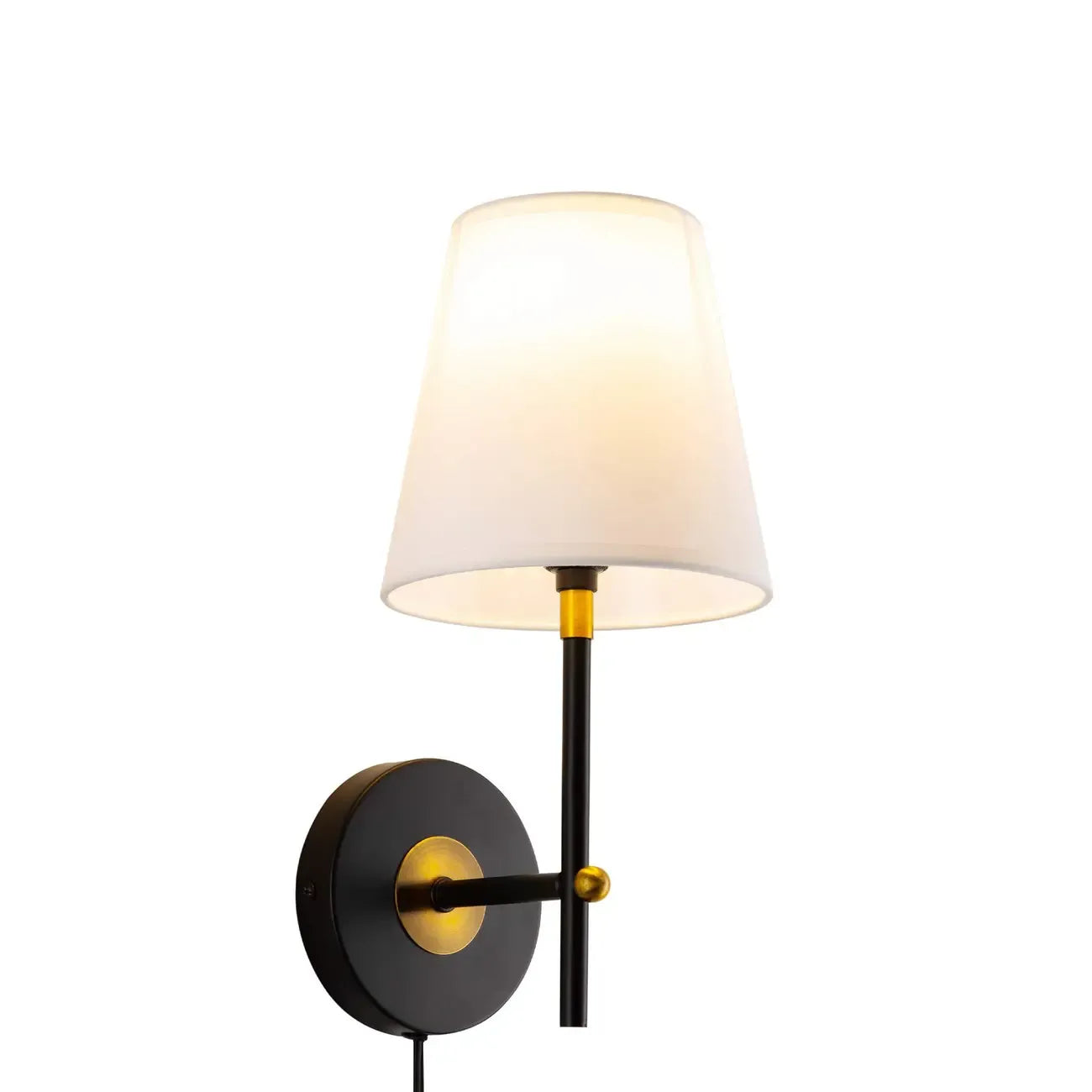 Contemporary Simplicity Metal Fabric Wall Sconce